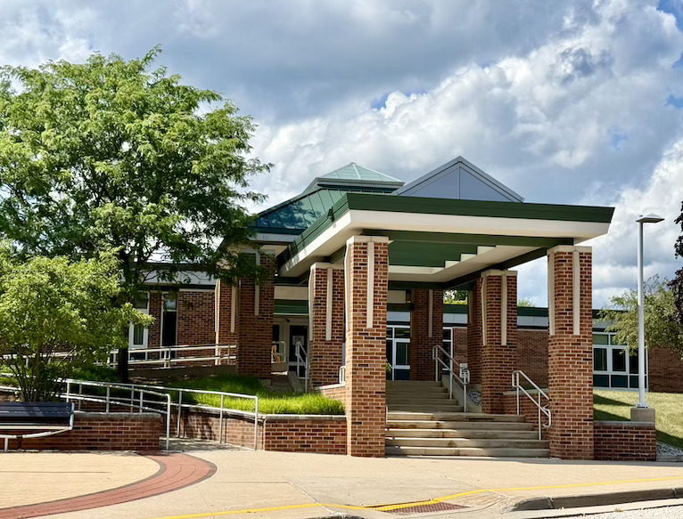 front of ada elementary building
