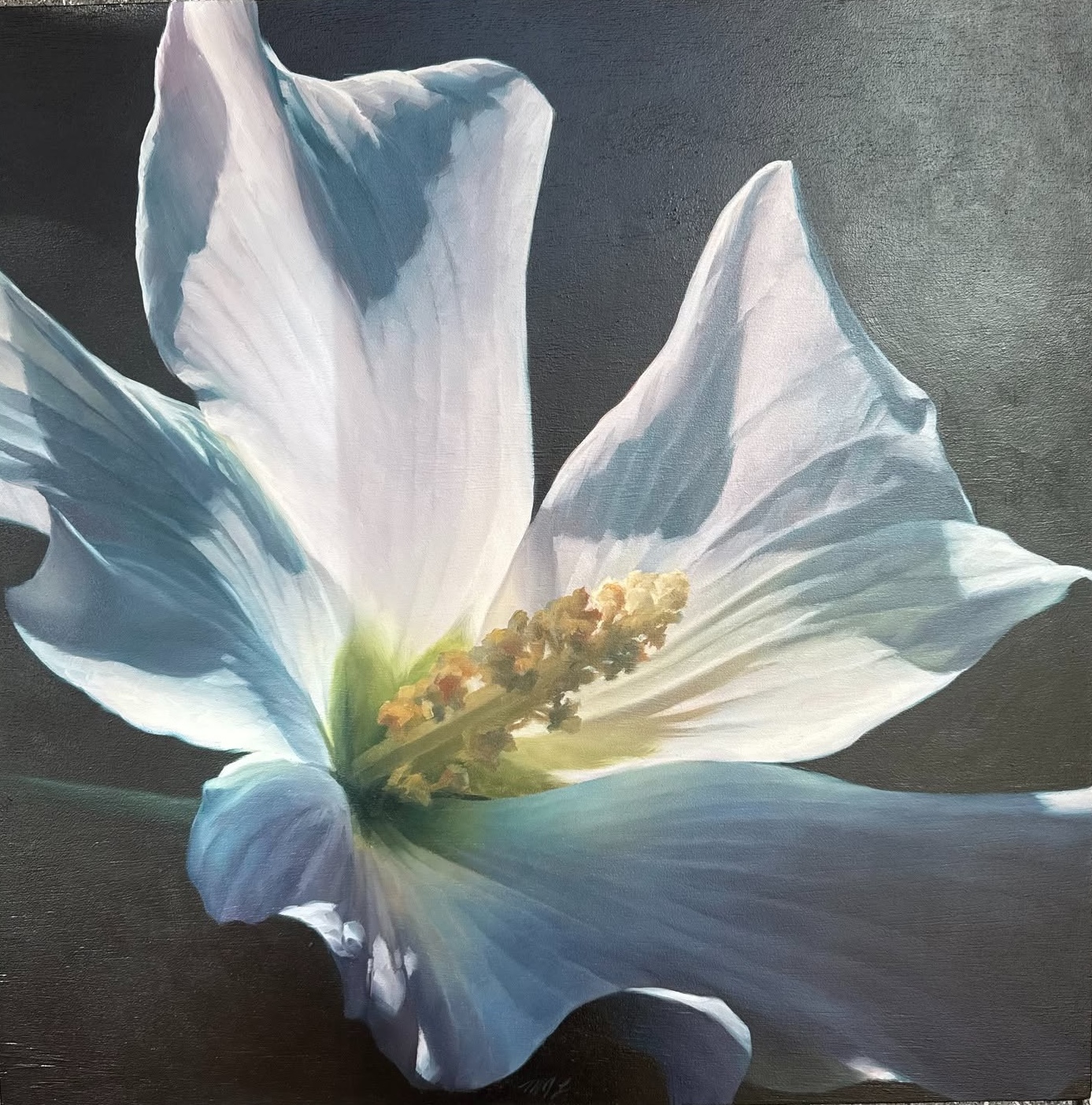 a painting of a beautiful flower