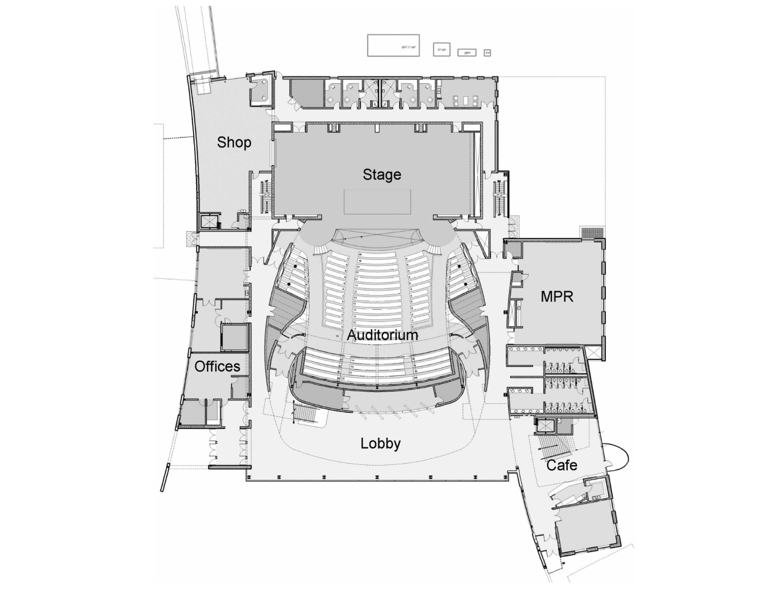 first floor fine arts centers map diagram
