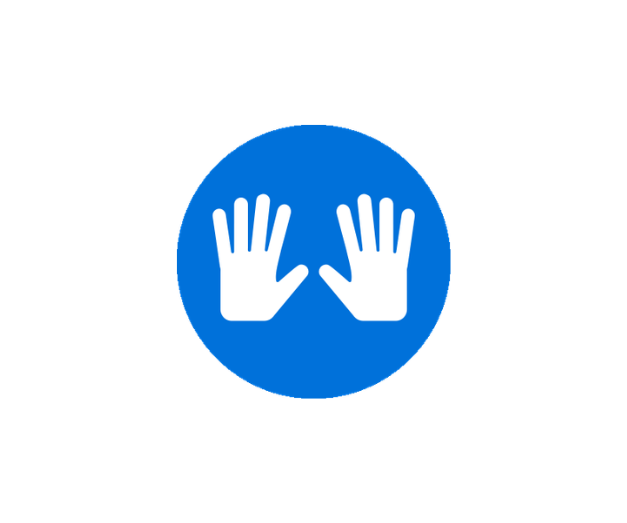 secure blue symbol