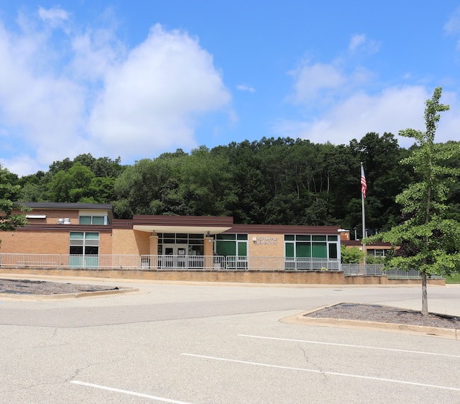 front of Thornapple school building